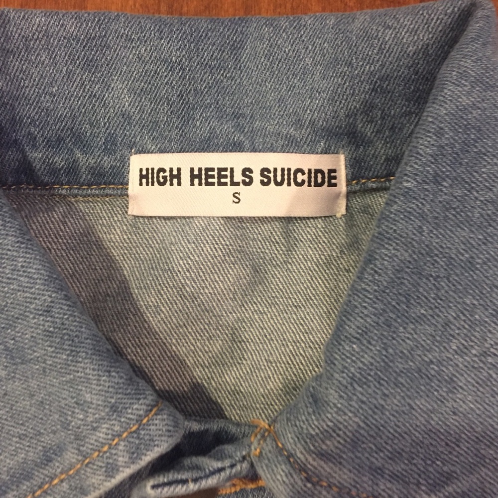 High Heels Suicide Becca Glow Gang denim jacket S - Picture 5 of 6